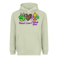 Matcha peace love mardi gras Heavyweight Hoodie - JahusDesignShop