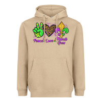 Mushroom peace love mardi gras Heavyweight Hoodie - JahusDesignShop