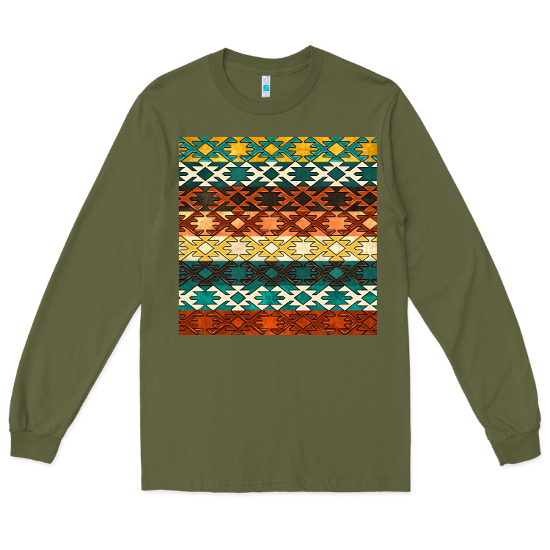 Native American Aztec Seamless Pattern 1 Long Sleeve Tee by BundleAndBundleShop | Teevron