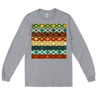 Heather Grey native american aztec seamless pattern 1 Long Sleeve Tee - BundleAndBundleShop