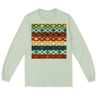Matcha native american aztec seamless pattern 1 Long Sleeve Tee - BundleAndBundleShop