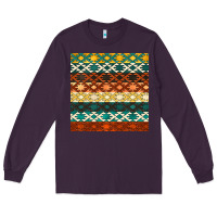 Plum native american aztec seamless pattern 1 Long Sleeve Tee - BundleAndBundleShop
