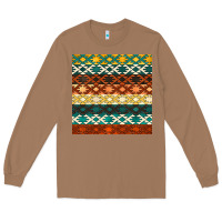 Toasted Coconut native american aztec seamless pattern 1 Long Sleeve Tee - BundleAndBundleShop