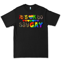 Black It's okay to say Gay pride Premium Tee - CowGirlArtShop