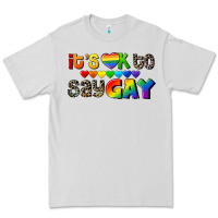 Dove Grey It's okay to say Gay pride Premium Tee - CowGirlArtShop