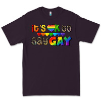 Plum It's okay to say Gay pride Premium Tee - CowGirlArtShop