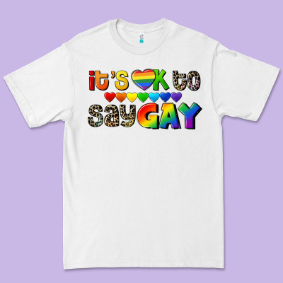 It's Okay To Say Gay Pride Premium Tee Designed By Cowgirlartshop