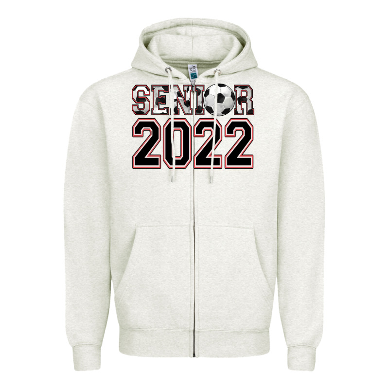 Senior Soccer Zipper Hoodie by AdoDesignShop | Teevron