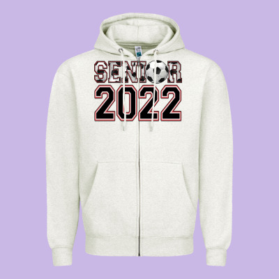 Senior Soccer Zipper Hoodie Designed By Adodesignshop