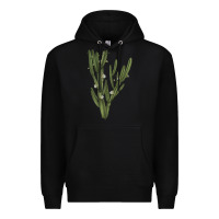 Black cereus jamacaru Premium Hoodie - LillyAllenDesigns