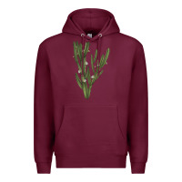Burgundy cereus jamacaru Premium Hoodie - LillyAllenDesigns