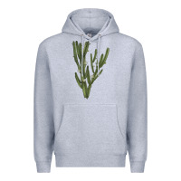 Heather Grey cereus jamacaru Premium Hoodie - LillyAllenDesigns