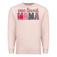 Pale Pink one loved mama Premium Sweatshirt - JahusDesignShop