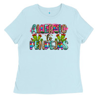 Baby Blue Allergic to pendejas mexico Ladies Tee - FaDigitalArtStudio