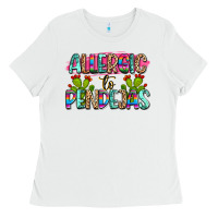 White Allergic to pendejas mexico Ladies Tee - FaDigitalArtStudio