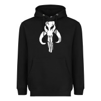 Black mandorian skull Heavyweight Hoodie - artisFamous