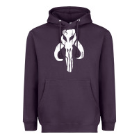 Plum mandorian skull Heavyweight Hoodie - artisFamous
