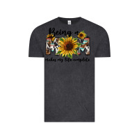 Vintage Black Being a mom makes my life complete Mother's Day Vintage Tee - FaDigitalArtStudio