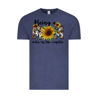 Vintage Denim Being a mom makes my life complete Mother's Day Vintage Tee - FaDigitalArtStudio