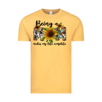 Vintage Mustard Being a mom makes my life complete Mother's Day Vintage Tee - FaDigitalArtStudio