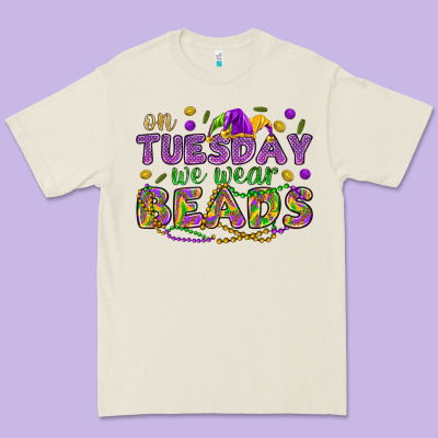 On Tuesday We Wear Beads Premium Tee Designed By Howdyjamesfarm