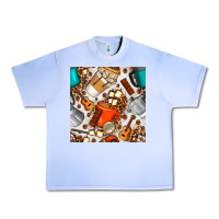 Grape Ice camping coffee cups marshmallow and moka pot with leopard seamless pat Urban Heavy Tee - BundleAndBundleShop