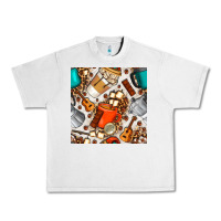 Lunar Rock camping coffee cups marshmallow and moka pot with leopard seamless pat Urban Heavy Tee - BundleAndBundleShop