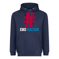 Navy Basic End Racism Resist - Anti Trump Gift Political Heavyweight Hoodie - artisFamous
