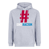 Heather Grey Basic End Racism Resist - Anti Trump Gift Political Heavyweight Hoodie - artisFamous