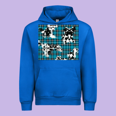 Winter Plaid And Cowhide Pattern Urban Hoodie Designed By Ranaportraitstore