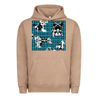 Pigment Burro winter plaid and cowhide pattern Urban Hoodie - RanaPortraitStore