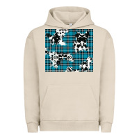 Pigment French Oak winter plaid and cowhide pattern Urban Hoodie - RanaPortraitStore