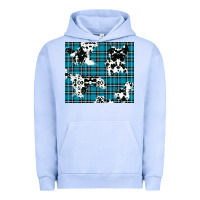 Pigment Grape Ice winter plaid and cowhide pattern Urban Hoodie - RanaPortraitStore