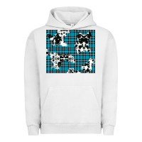 Pigment Lunar Rock winter plaid and cowhide pattern Urban Hoodie - RanaPortraitStore