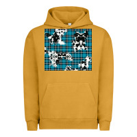 Pigment Peanut Butter winter plaid and cowhide pattern Urban Hoodie - RanaPortraitStore