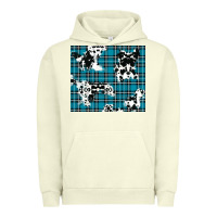Pigment Pistachio winter plaid and cowhide pattern Urban Hoodie - RanaPortraitStore