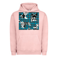 Pigment Salmon winter plaid and cowhide pattern Urban Hoodie - RanaPortraitStore