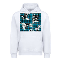 White winter plaid and cowhide pattern Urban Hoodie - RanaPortraitStore