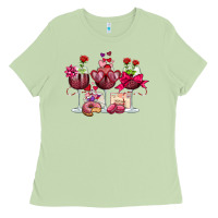 Matcha valentine's day wine glasses Ladies Tee - OliviaCreatesArt