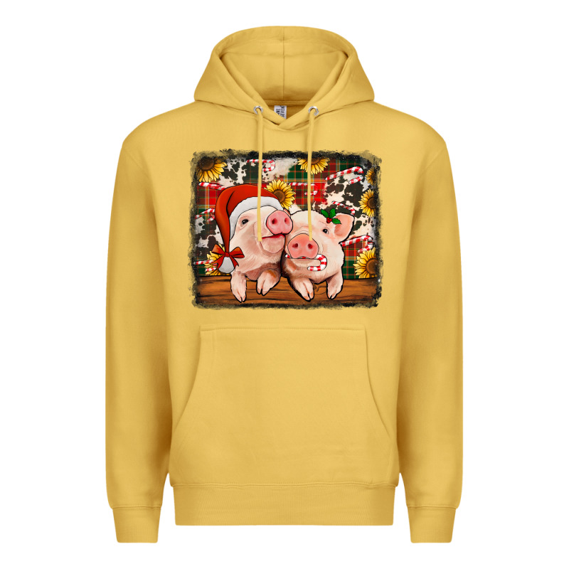 Christmas Pigs Premium Hoodie by Jasminsmagicworld | Teevron