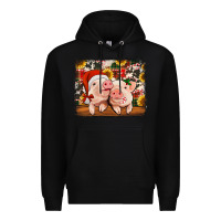 Black christmas pigs Premium Hoodie - Jasminsmagicworld