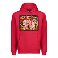 Cardinal christmas pigs Premium Hoodie - Jasminsmagicworld
