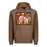 Chestnut christmas pigs Premium Hoodie - Jasminsmagicworld