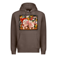 Coffee christmas pigs Premium Hoodie - Jasminsmagicworld