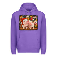 Purple christmas pigs Premium Hoodie - Jasminsmagicworld