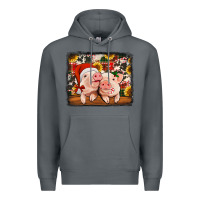 Rock christmas pigs Premium Hoodie - Jasminsmagicworld