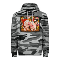 Slate Camo christmas pigs Premium Hoodie - Jasminsmagicworld