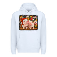 White christmas pigs Premium Hoodie - Jasminsmagicworld