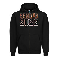 Black senior football Zipper Hoodie - AdoDesignShop