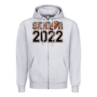 Heather Grey senior football Zipper Hoodie - AdoDesignShop